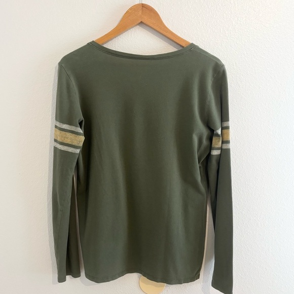 ‘47 Brand Green Bay Packers Long Sleeve Tee Women’s XL – V-Neck Football Top - Picture 3 of 7